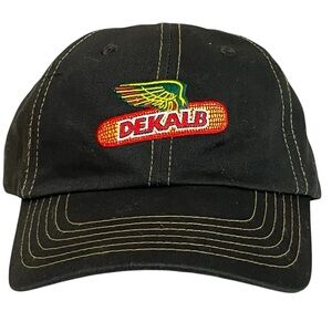 K-Products' DeKalb Adjustable Black Cotton Baseball Cap